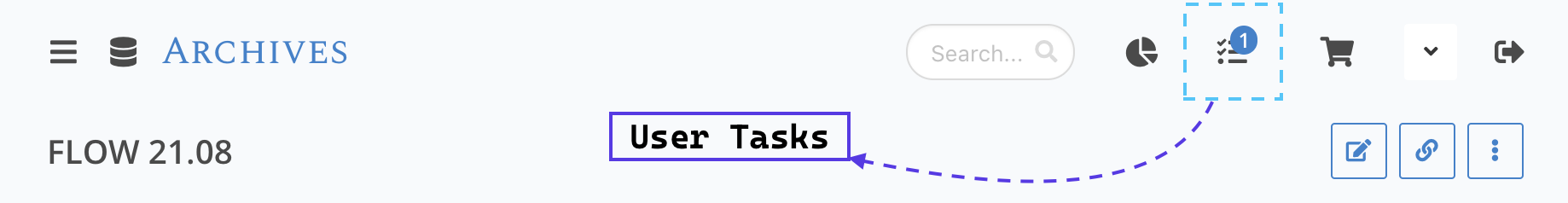 User tasks CTA