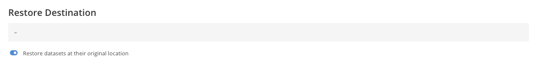 Form status when restoring at original location is possible and enabled
