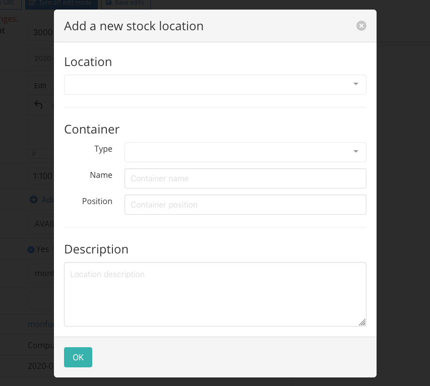 detail views custom modal for location property